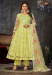 Picture of Magnificent Net Pale Golden Rod Anarkali Salwar Kameez