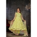 Picture of Magnificent Net Pale Golden Rod Anarkali Salwar Kameez