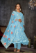 Picture of Radiant Net Light Blue Anarkali Salwar Kameez