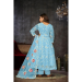 Picture of Radiant Net Light Blue Anarkali Salwar Kameez