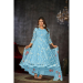 Picture of Radiant Net Light Blue Anarkali Salwar Kameez