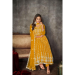 Picture of Well Formed Net Dark Orange Anarkali Salwar Kameez