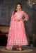 Picture of Delightful Net Light Pink Anarkali Salwar Kameez