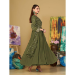 Picture of Georgette Dark Olive Green Anarkali Salwar Kameez