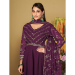 Picture of Pleasing Georgette Dark Violet Anarkali Salwar Kameez