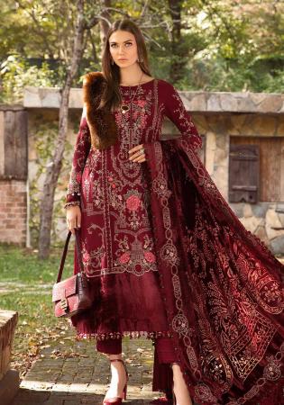 Picture of Lovely Rayon Maroon Straight Cut Salwar Kameez