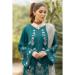 Picture of Resplendent Georgette Teal Straight Cut Salwar Kameez