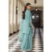 Picture of Georgette Light Steel Blue Straight Cut Salwar Kameez