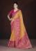 Picture of Classy Silk Golden Rod Saree