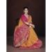 Picture of Classy Silk Golden Rod Saree