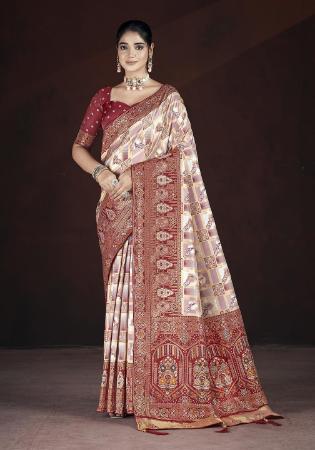 Picture of Fine Silk Maroon Saree