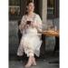 Picture of Fine Chiffon Off White Readymade Salwar Kameez