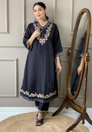 Picture of Nice Chiffon Black Readymade Salwar Kameez