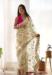 Picture of Elegant Organza Dark Khaki Saree