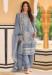 Picture of Organza Light Slate Grey Straight Cut Salwar Kameez