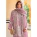 Picture of Organza Rosy Brown Straight Cut Salwar Kameez