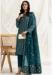 Picture of Georgette Dark Green Straight Cut Salwar Kameez