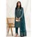 Picture of Georgette Dark Green Straight Cut Salwar Kameez