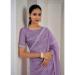 Picture of Resplendent Net & Organza Slate Grey Saree