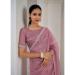 Picture of Resplendent Net & Organza Rosy Brown Saree