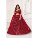 Picture of Nice Net Maroon Lehenga Choli