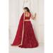 Picture of Nice Net Maroon Lehenga Choli