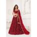 Picture of Nice Net Maroon Lehenga Choli