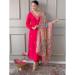 Picture of Marvelous Organza Deep Pink Readymade Salwar Kameez