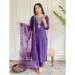 Picture of Admirable Organza Purple Readymade Salwar Kameez