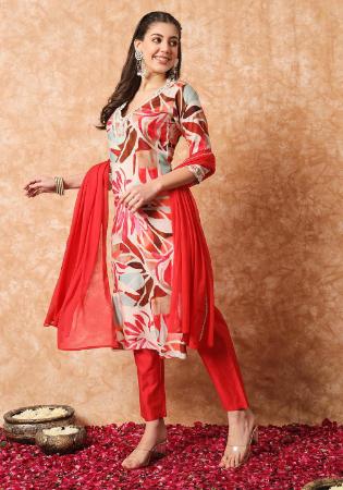 Picture of Charming Organza Beige Readymade Salwar Kameez