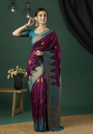 Picture of Classy Silk Maroon Saree