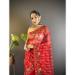 Picture of Charming Net Dark Red Saree