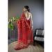 Picture of Charming Net Dark Red Saree