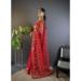 Picture of Charming Net Dark Red Saree