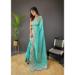 Picture of Comely Silk Dark Sea Green Saree