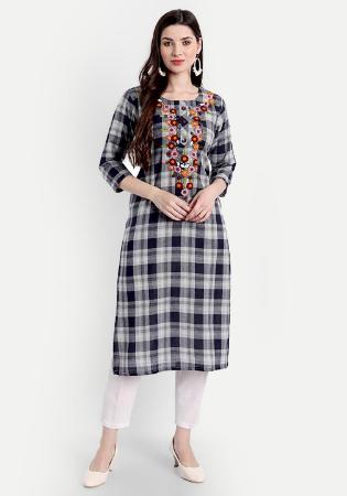 Picture of Radiant Cotton Slate Grey Kurtis & Tunic