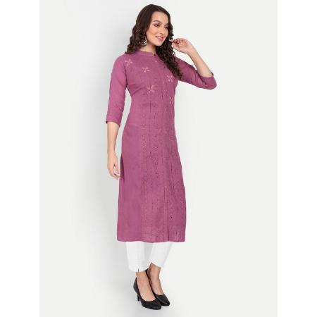 Picture of Stunning Cotton Rosy Brown Kurtis & Tunic