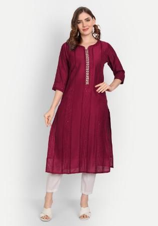 Picture of Splendid Cotton Brown Kurtis & Tunic