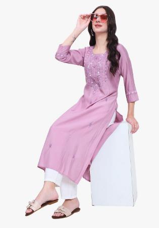 Picture of Taking Cotton & Silk Plum Kurtis And Tunic