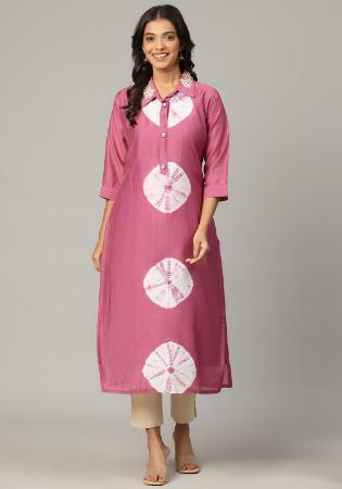 Picture of Ideal Silk Pale Violet Red Kurtis & Tunic