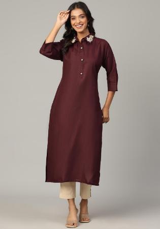 Picture of Excellent Cotton Dark Olive Green Kurtis & Tunic