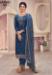 Picture of Georgette & Silk Midnight Blue Straight Cut Salwar Kameez