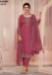 Picture of Georgette & Silk Indian Red Straight Cut Salwar Kameez