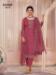 Picture of Georgette & Silk Indian Red Straight Cut Salwar Kameez