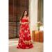 Picture of Sublime Rayon Fire Brick Readymade Gown