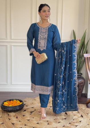 Picture of Exquisite Chiffon Midnight Blue Kurtis & Tunic