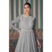 Picture of Nice Georgette Dark Grey Anarkali Salwar Kameez