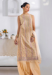 Picture of Magnificent Cotton Tan Straight Cut Salwar Kameez