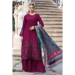 Picture of Resplendent Rayon Purple Straight Cut Salwar Kameez