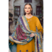 Picture of Rayon Dark Golden Rod Straight Cut Salwar Kameez